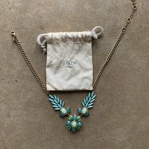 Mint branch and flower JCrew Factory necklace